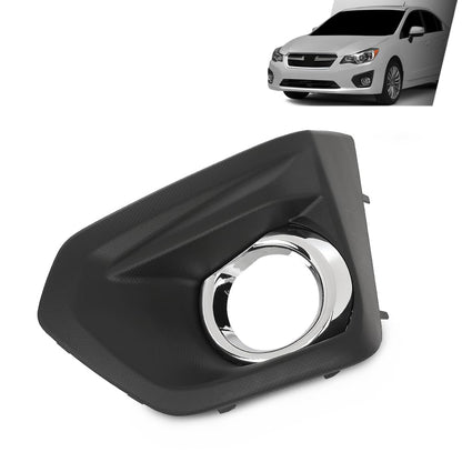 G-PLUS Driver Side Fog Light Bezel w/Chrome Cover Trim Compatible with Subaru Impreza 2012-2014 57731FJ030