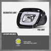G-PLUS LED Fog Lights Compatible with Freightliner Cascadia 2008-2017 (For Models Without Daytime Running Lights) LH & RH LED Fog Lamps White Light Clear Lens Chrome Housing