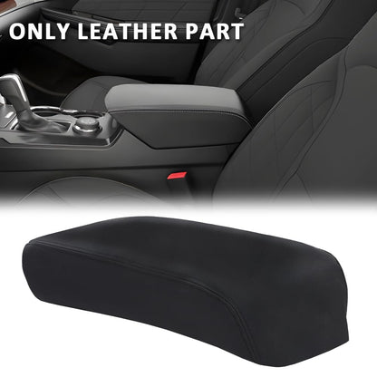 G-PLUS Center Console Cover Compatible with Ford Explorer 2011-2018 Armrest Cover Console Lid Protector Cushion Pad, Black Microfiber Leather Skin