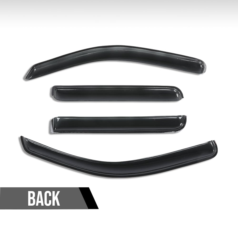 G-PLUS in-Channel Auto Vent Window Visors 4pcs Compatible with Nissan Frontier Crew Cab 2022-2025 in-Channel Rain Guards Smoky