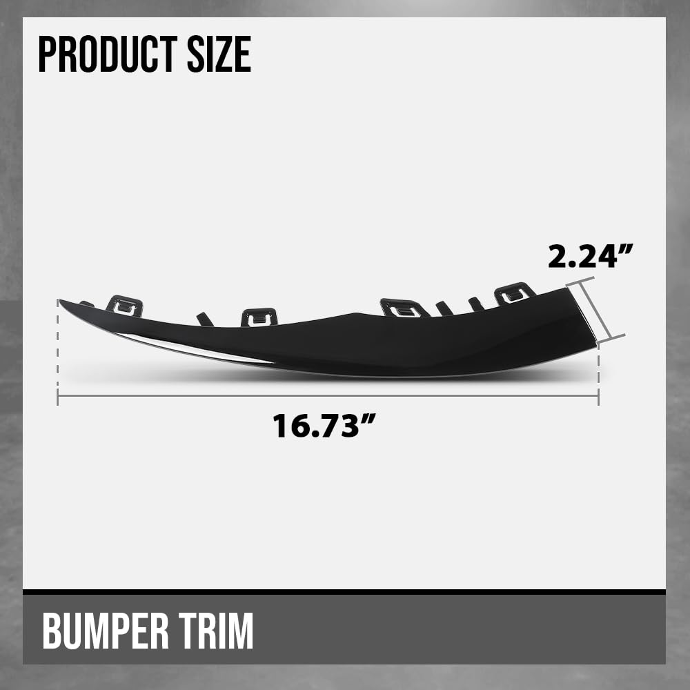 G-PLUS Front Right Outer Bumper Trim Compatible with Benz C300 2019-2023 For Models With AMG Styling 2058859002, MB1047160 Glossy Black