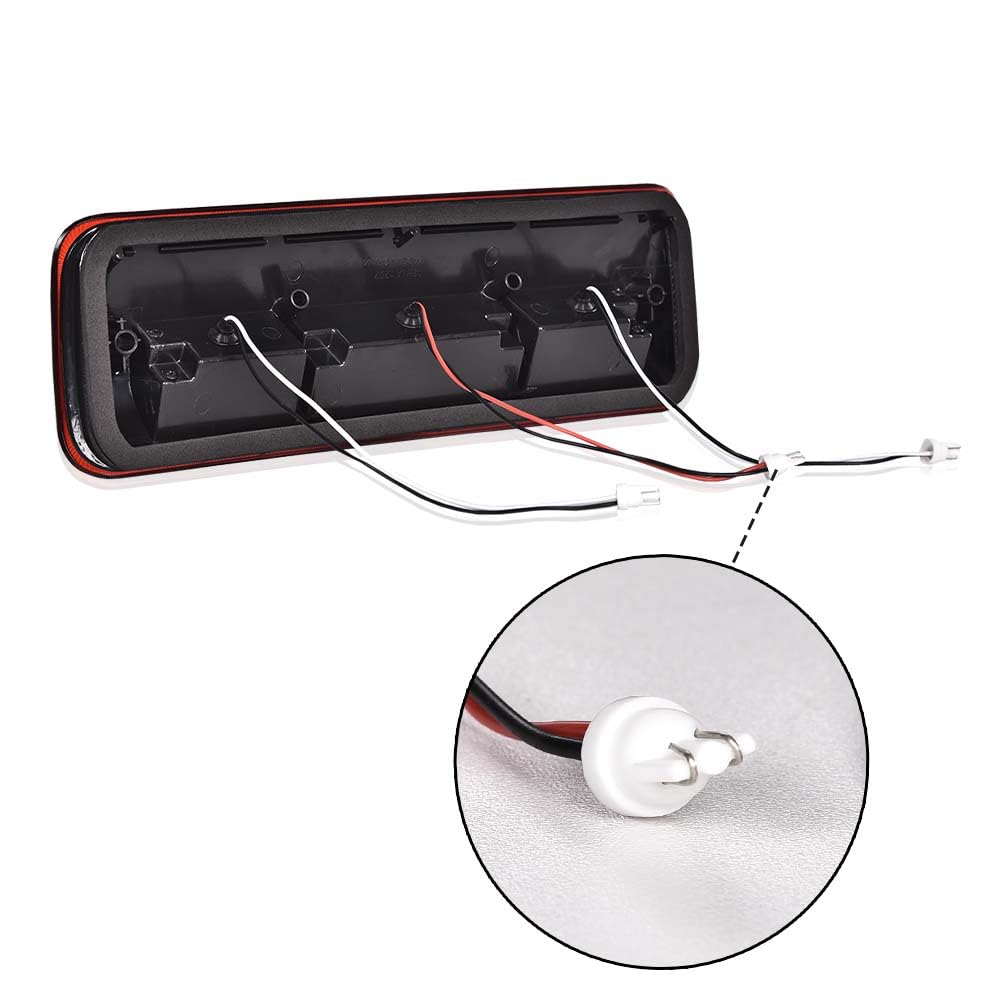 G-PLUS Rear Third Brake Light Led Tail Light Compatible With Ford F150 Explorer 2004-2008 3RD Cargo Led,Red Lens Chrome Housing