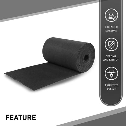 G-PLUS 18" x 50' Outdoor Ribbed Marine Carpet, Boat Trailer Bunk Carpet, Fit Boat Trailer Bunks Runner Docks Black