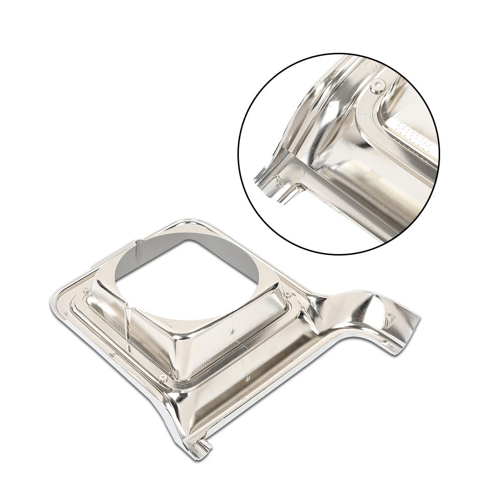 G-PLUS Headlight Trim Bezel Headlight Door Chrome Silver Compatible with Chevy Blazer GMC Jimmy 1973-1978 GM2513134, GM2512134, 376628, 376627 Driver & Passenger Pair