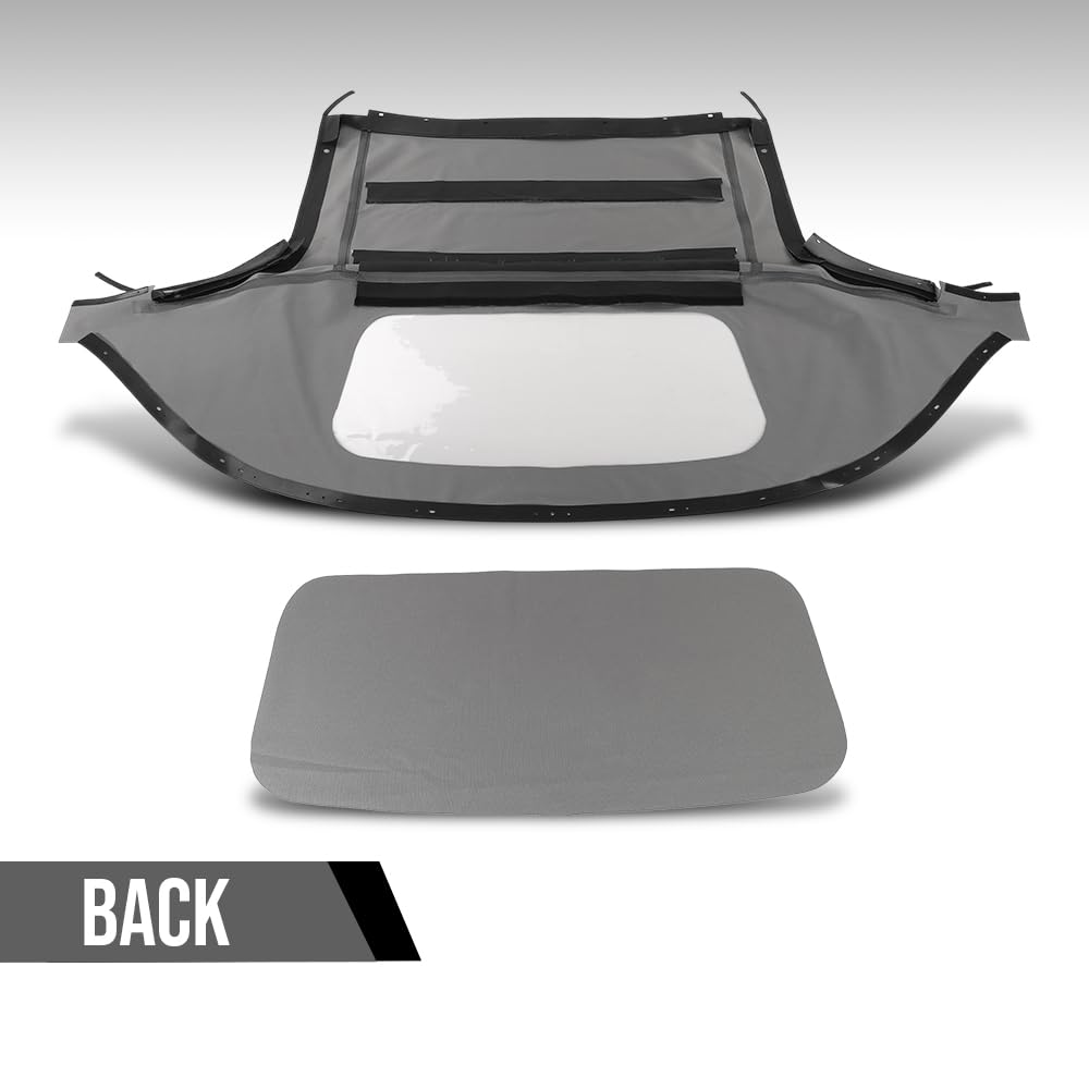 G-PLUS Convertible Soft Top w/Plastic Window Compatible with Mazda Miata 1990-2005 Black