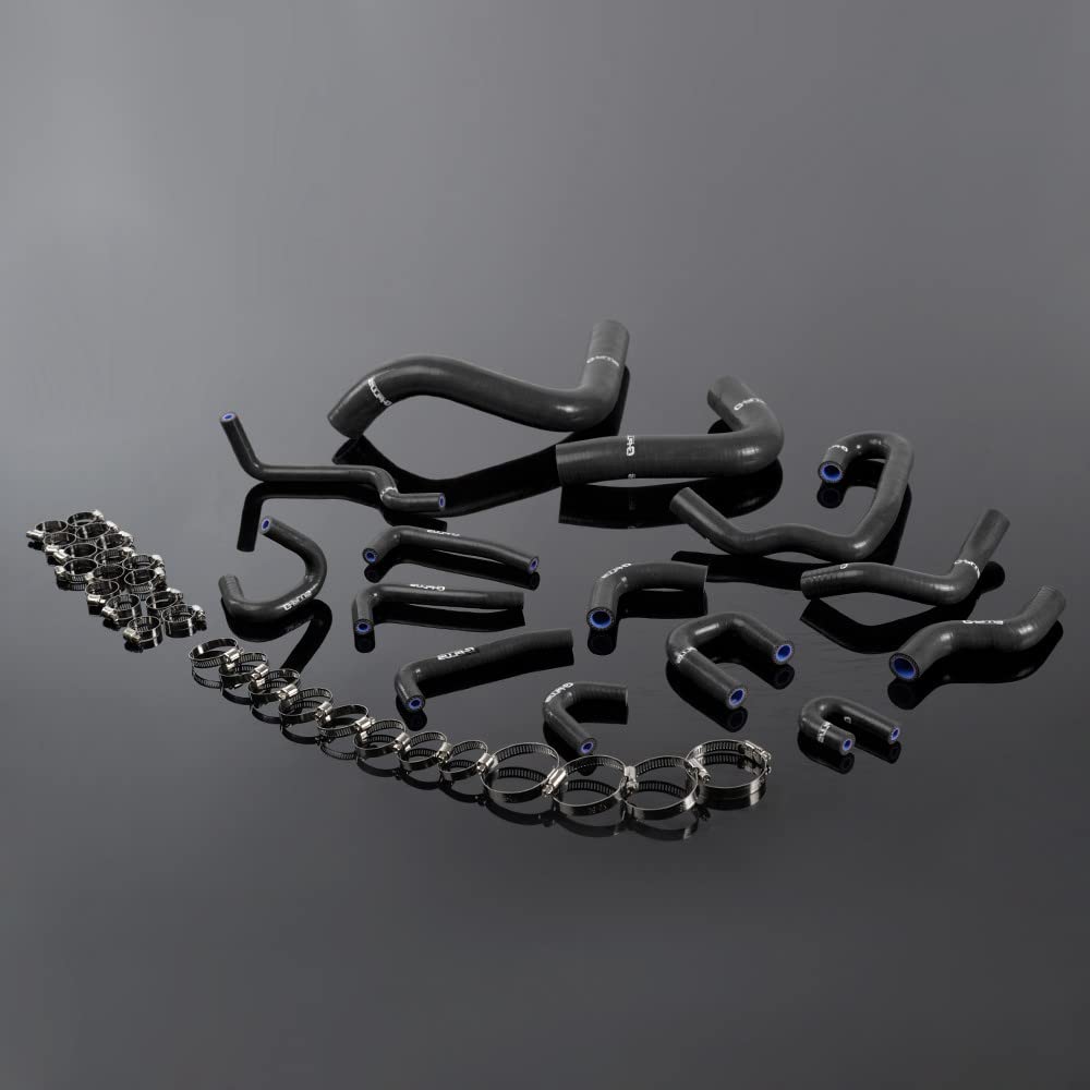 G-PLUS Silicone Radiator Hose Kit Clamps Compatible With 1990-1995 91 92 93 94 Toyota Pickup 3.0L V6 Black