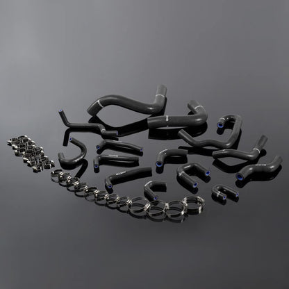 G-PLUS Silicone Radiator Hose Kit Clamps Compatible With 1990-1995 91 92 93 94 Toyota Pickup 3.0L V6 Black