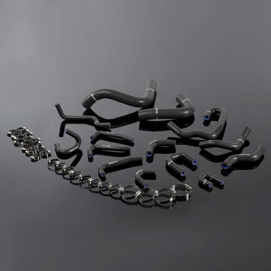 G-PLUS Silicone Radiator Hose Kit Clamps Compatible With 1990-1995 91 92 93 94 Toyota Pickup 3.0L V6 Black