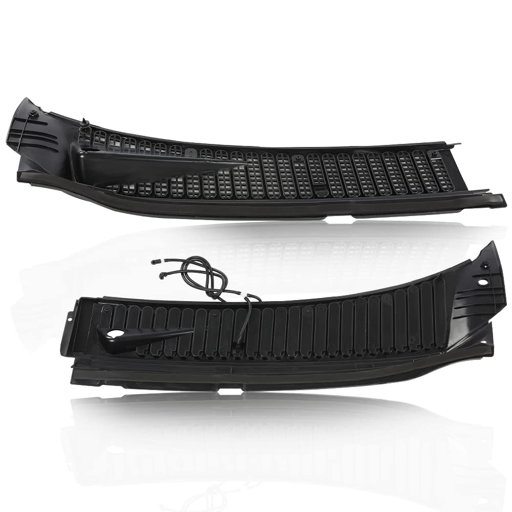G-PLUS Windshield Wiper Vent Cowl Screen Cover Grille Panel Compatible with Ford 1999-2007 F250 F350 3C3Z-25022A68-AAA, 4C3Z-25022A69-AAA