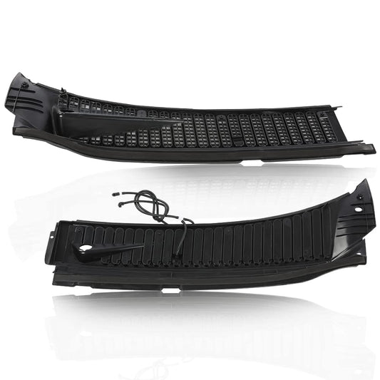 G-PLUS Windshield Wiper Vent Cowl Screen Cover Grille Panel Compatible with Ford 1999-2007 F250 F350 3C3Z-25022A68-AAA, 4C3Z-25022A69-AAA