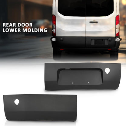 G-PLUS Left & Right Rear Door Lower Molding Compatible with Ford Transit Transit-150 Transit-250 Transit-350 2015-2019,Without Camera Hole CK4Z-99425B28-BB, KK3Z-99425B28-BC