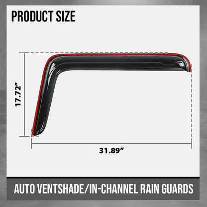 G-PLUS in-Channel Auto Vent Window Visors 4pcs Compatible with Cadillac Escalade ESV/Chevy Suburban/GMC Yukon 2015-2020 in-Channel Rain Guards Smoky