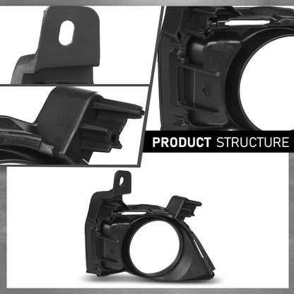 G-PLUS Pair Front Fog Light Bezel, Compatible with Toyota Highlander 2014 2015 2016, Bumper Cover Trims, Left Driver & Right Passenger Side 2PCS, TO1039178, TO1038178