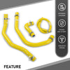 G-PLUS Silicone Radiator Hose Kit Compatible with Yamaha Banshee 350 YFZ350 1987-2006 Yellow