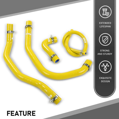 G-PLUS Silicone Radiator Hose Kit Compatible with Yamaha Banshee 350 YFZ350 1987-2006 Yellow