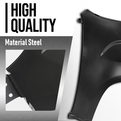 G-PLUS Fender Front Right Side Compatible with GMC Canyon (submodel: Base, SL, SLE, SLT) 2015-2020, Fit GMC Canyon Denali 2017-2022 GM1241405, 23373628 Primed Black