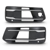 G-PLUS Pair Front Bumper Fog Light Grille Cover Bezel Insert, Compatible with Audi Q7 Standard Model 2016-2019, Left Driver & Right Passenger Side 2PCS