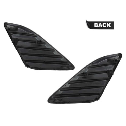 G-PLUS Front Fog Bumper Hole Cover LH RH Kit Pair Compatible with 2012 2013 2014 Toyota Camry XLE/LE/L, 2012-2014 Toyota Camry Hybrid XLE/LE 5212706260, 5212806260, TO1038147, TO1039147 Black