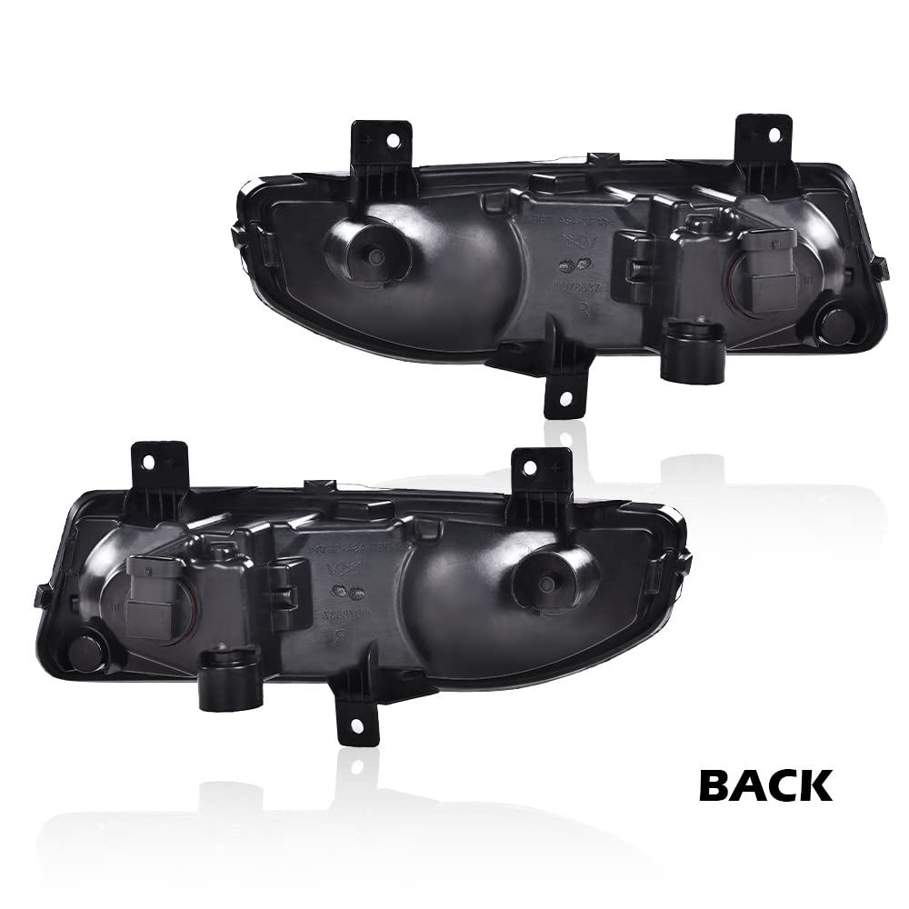 G-PLUS Front Bumper Fog Lamp Clear lens Compatible with 2020 2021 Nissan Sentra 261558995C, 261508995C, 622576LB0B, 622576LB0A, 622566LB0B