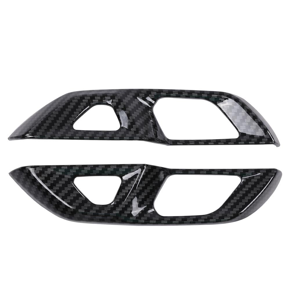 G-PLUS Carbon Fiber Door Lock Switch Button Panel Cover Trims Compatible with Chevy Corvette C8 2020 2021 2022 2023