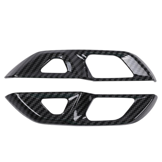 G-PLUS Carbon Fiber Door Lock Switch Button Panel Cover Trims Compatible with Chevy Corvette C8 2020 2021 2022 2023