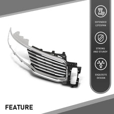 G-PLUS Bumper Grille Insert for Lincoln MKX 2016-2018 Black Silver Right Side Product Specifications