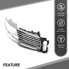 G-PLUS Front Right Bumper Grille Insert Chrome, Compatible with Lincoln MKX 2016-2018, Passenger Side, FA1Z8200AA, FO1200597 Black&Silver