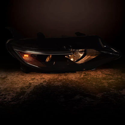 G-PLUS Headlights Assembly Compatible with Chevy Malibu 2019 2020 2021 Headlamps Set Pair Left & Right Front Halogen ‎Clear Lens Black Housing Amber Reflector,faros delanteros
