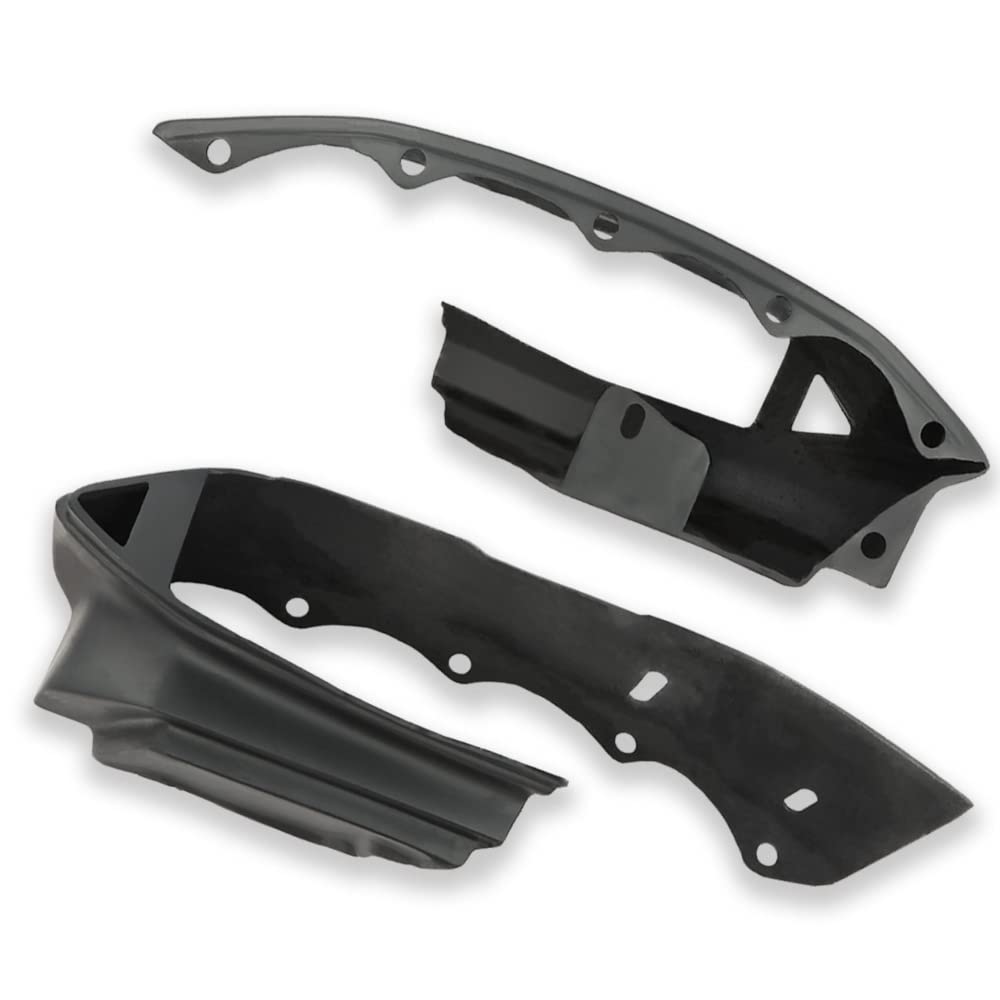 G-PLUS Rear Fiberglass Bumper Fillers Set of 2 Compatible with Cadillac Deville 1980-1992/Fit for Cadillac Fleetwood 1980-1992/Fit Cadillac Brougham 1980-1992 Black