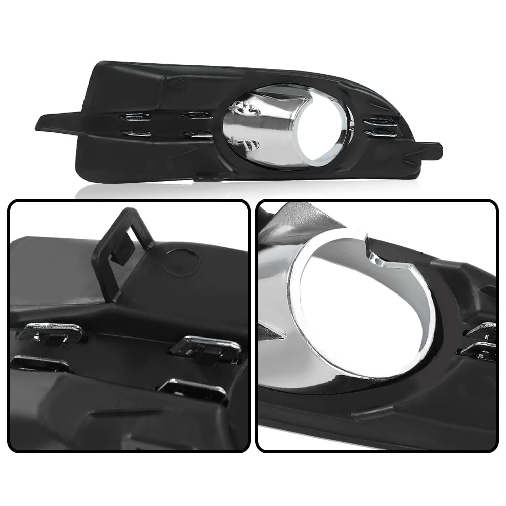 G-PLUS Fog Light Lamp Trim Bezel Cover Compatible with Buick Lacrosse 2010 2011 2012 2013 /Fit Buick Allure 2010 Fog Light Cover Trim 20859108 GM1039120 20859107 GM1038131