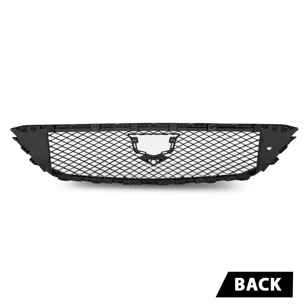 G-PLUS Front Bumper Hood Grille Grill Mesh Compatible with Cadillac CT5 2020-2024 84517549, 84613162, 84934970 Gloss Black