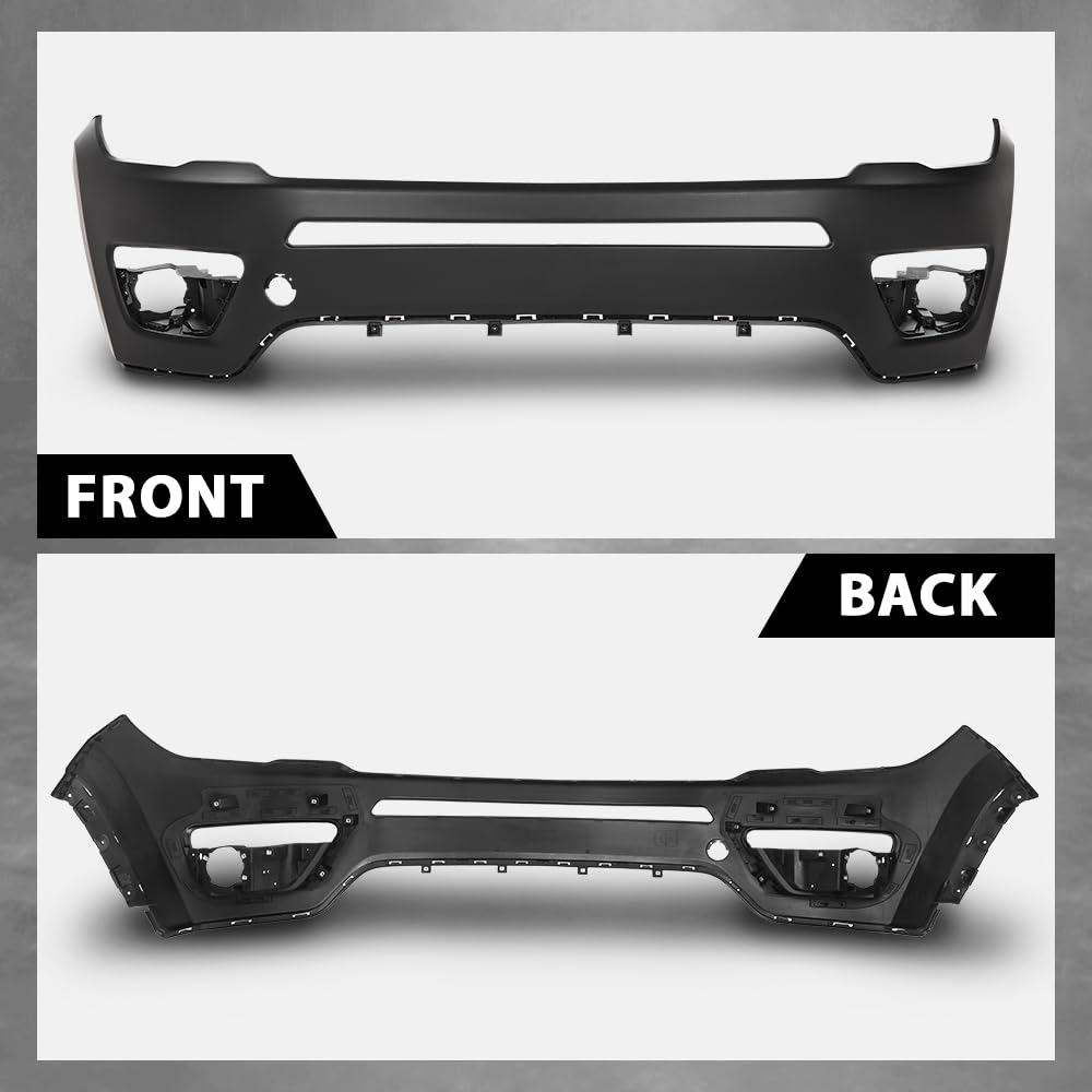 G-PLUS Front Upper Bumper Cover Compatible with Jeep Compass 2017 2018 2019 2020 2021, Fit Models Without Upland Appearance Package, 68351154AA, CH1014124, Black