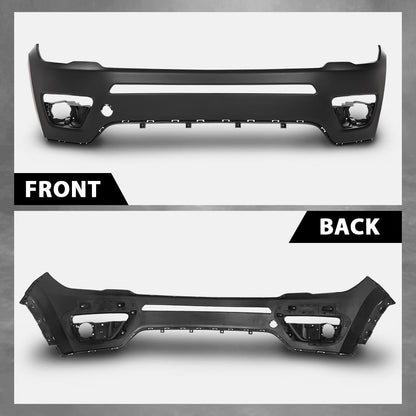 G-PLUS Front Upper Bumper Cover Compatible with Jeep Compass 2017 2018 2019 2020 2021, Fit Models Without Upland Appearance Package, 68351154AA, CH1014124, Black