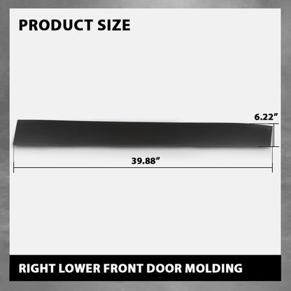 G-PLUS Front Right Exterior Door Molding Compatible with Jeep Compass 2011-2017 Black 5182562AB