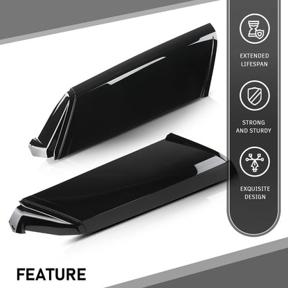 G-PLUS Rear Outside D Pillar Finish Molding Trim Compatible with Range Rover L405 2013-2021 2pcs Glossy Black