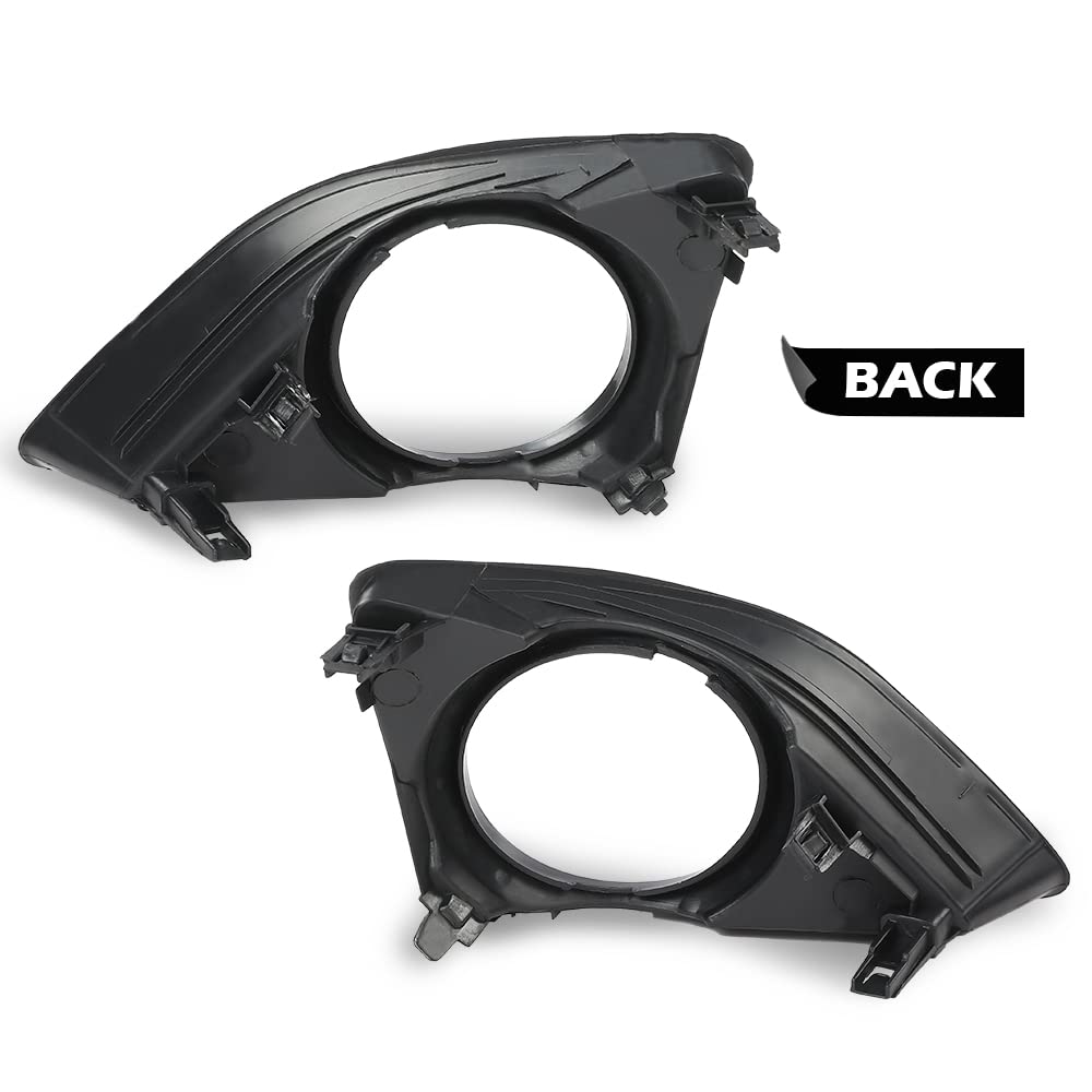 G-PLUS Front Bumper Fog Light Trim Set Compatible with 2009-2010 Toyota Corolla Left & Right w/Fog Light Hole 8148102100, TO1039116, 8148202090, TO1038116 Fog Lamp Accessories