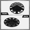 G-PLUS Front Wheel Covers 33mm Spiked Hub Axle Compatible with Semi-Trucks 22.5" and 24.5" Wheels, ABS Plastic Black Pair Semi Truck Hub Covers