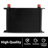 G-PLUS Universal For Japanese Cars Aluminum Racing Engine Transmission Oil Cooler Black 25 Row AN-10 AN10 T-6061 Aluminum