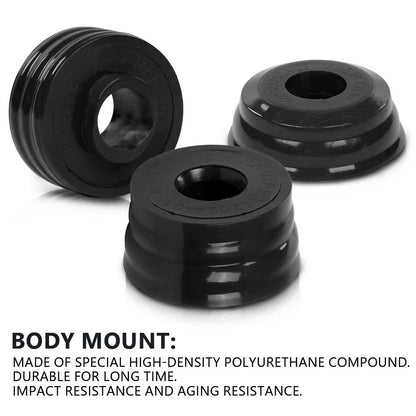 G-PLUS Body Cab Mount Bushing Compatible with 2008-2016 Ford F250 F350 Super Duty 2WD and 4WD KF04060BK 8PCS Black