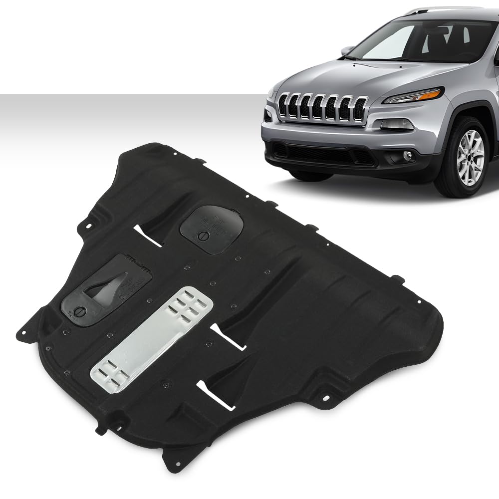 G-PLUS Engine Splash Shield Compatible with Jeep Cherokee 2015 2016 2017 2018 68102261AG CH1228156 Black