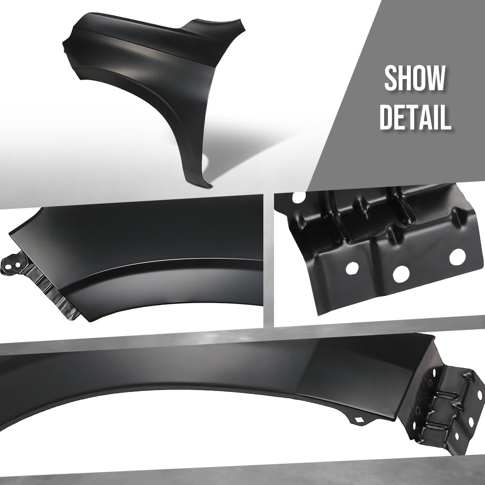 G-PLUS Front Left Side Fender Compatible with Chevy Suburban (submodel: Commercial, High Country, LS, LT, Premier, RST, Z71) 2021 2022 2023 2024 84384210, GM1240418 Black
