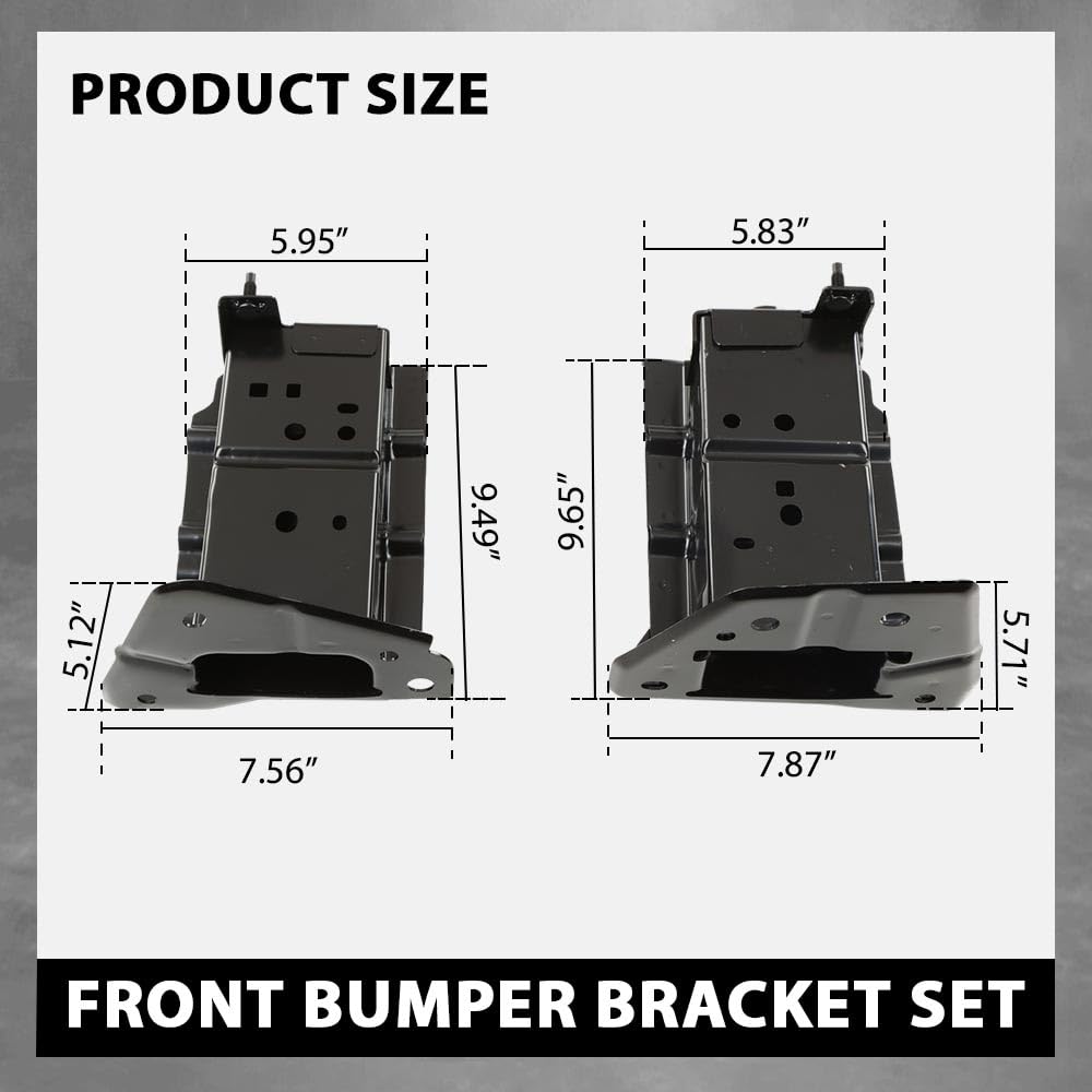 G-PLUS Bumper Bracket Front Left & Right Steel Set Compatible with Nissan Sentra FE+S 2013-2016, Fit Sentra FE+SV 2013-2014, Fit Sentra S, SL, SR, SV 2013-2019