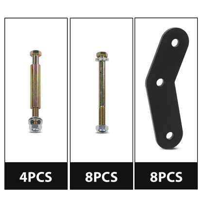 G-PLUS Front and Rear 2" Shackle Relocation Lift Kit Compatible with Jeep Wrangler YJ 1987-1995 Front & Rear 2" Buckle Lift Kit
