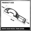 G-PLUS Dash Radio Cluster Trim Bezel Panel Compatible with Chevy Astro GMC Safari 1995-2005 15718197 Gray