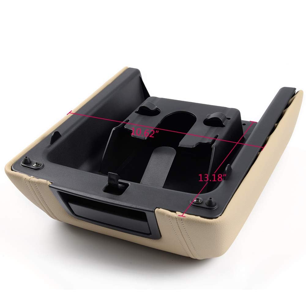 G-PLUS Beige Center Console Armrest Lid Latch Kit Compatible with Ford F150 2004-2008 Pickup Truck 5L3Z-1506024-AAD Only Fits Models with Floor Shift