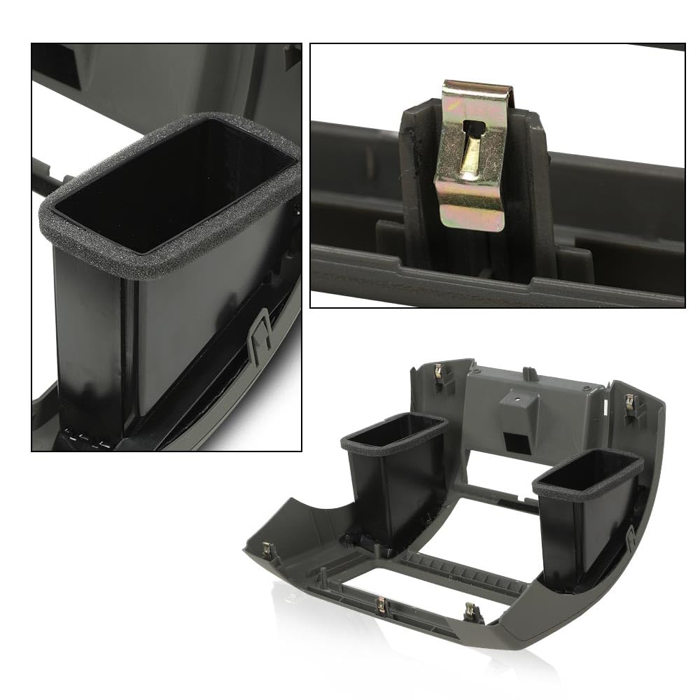 G-PLUS Center Dash Console Instrument Panel Cluster Lid Bezel Compatible with Nissan Frontier 2005-2020 Replacement for 68259ZP16D (Grey ABS)