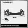 G-PLUS Front Upper Bumper Cover W/Sensor Holes Compatible with Cadillac XT5 2017-2019 With Sensor Holes GM1000A14 Black