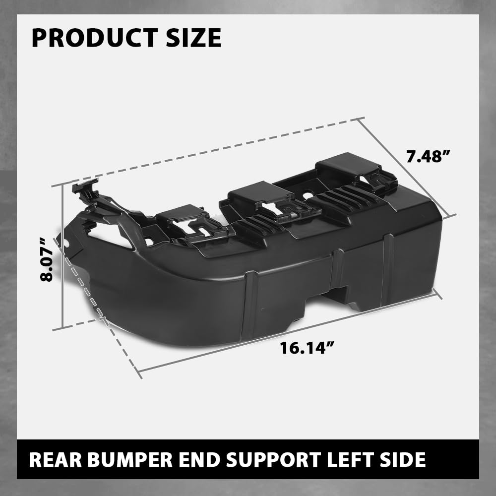 G-PLUS Bumper End Support Left Compatible with Ford Mustang 2018-2023 JR3Z17E855A, JR3Z-17E855-A Black