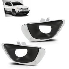 G-PLUS Fog Light Cover Trim for Jeep Compass 2011-2017 LH RH Side View