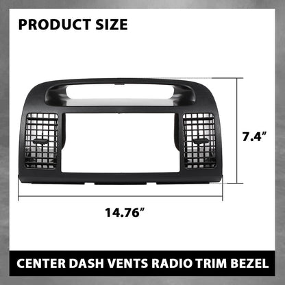 G-PLUS Upper Center Dash Trim Radio Bezel Ac Air Vents Black Compatible with Toyota Camry 2002-2006